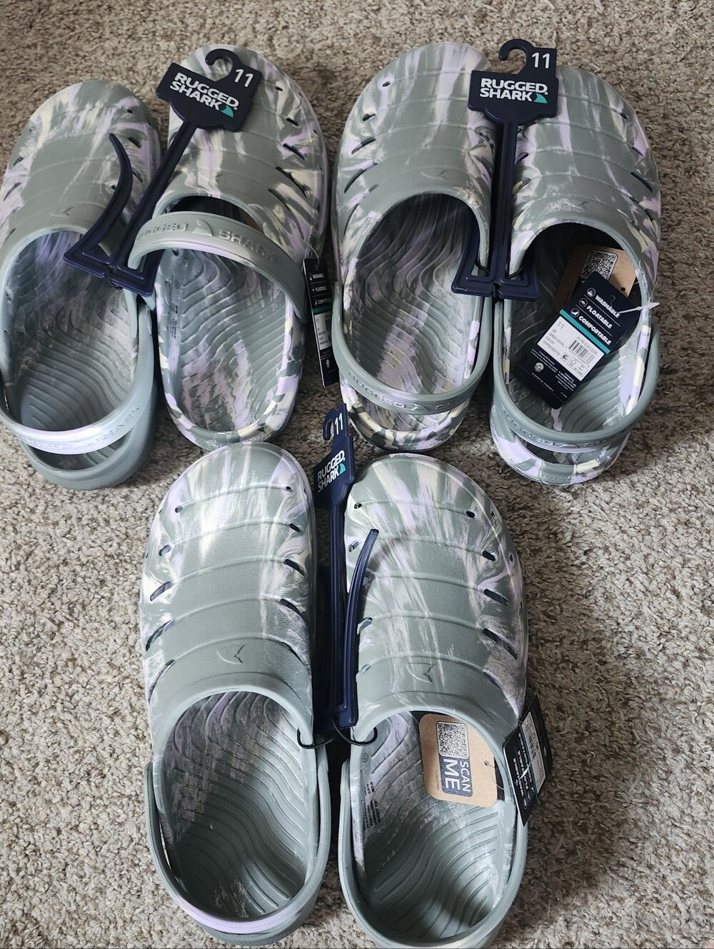 3 - NWT - W 11 - Rugged Shark Molded EVA Clogs
